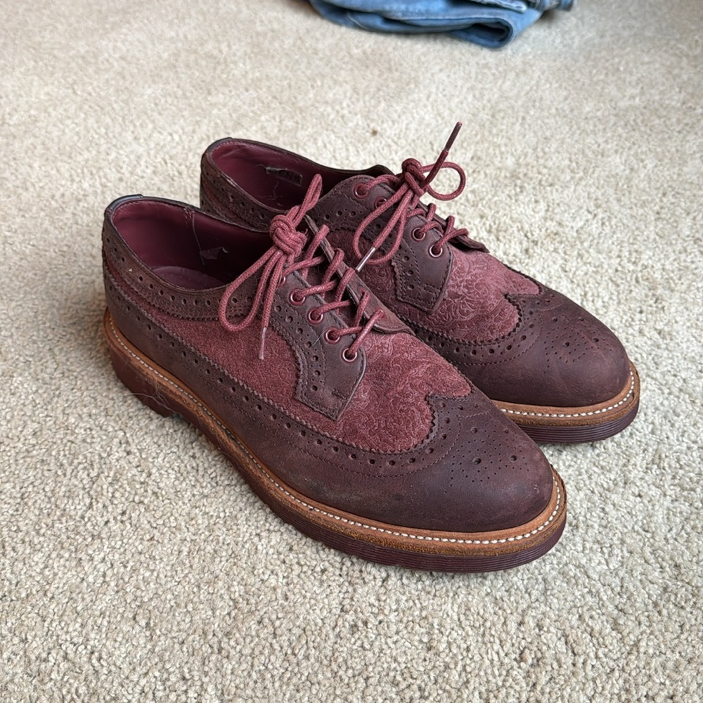 Maroon Dr. Martens Oxfords